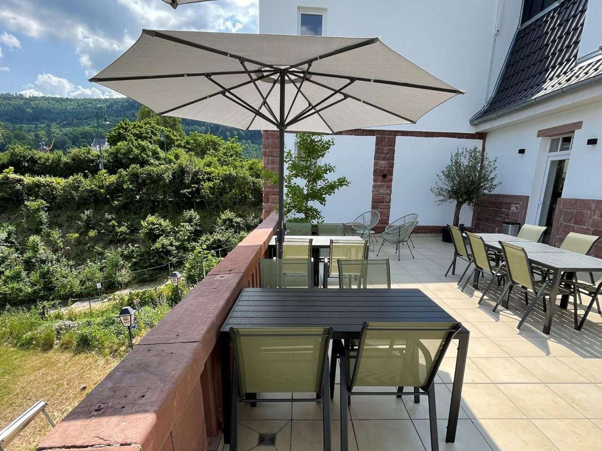 Apartment Mainterrasse Boardinghouse Am Fluss Klimatisierte Mit 80qm Terrasse